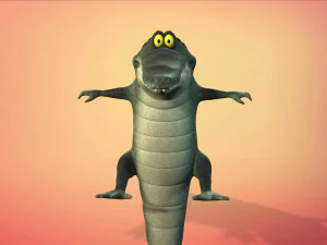 cartoon animal croc 3D Model
