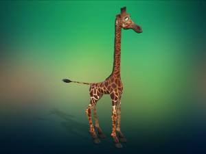 cartoon animal giraffe 3D-Modell