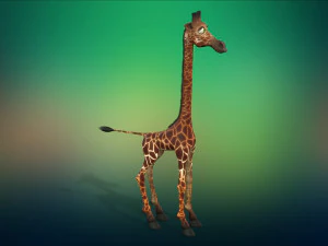 Cartoon-Tier-Giraffe 3D Modell