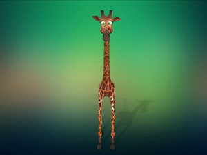 cartoon animal giraffe 3D Модель