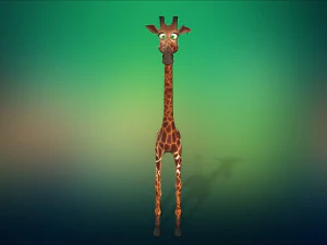 cartoon animal giraffe 3D Model