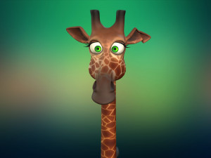 cartoon animal giraffe 3D Модель