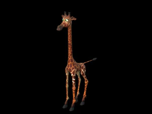 cartoon animal giraffe 3D Model