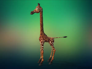 cartoon animal giraffe 3D Модель