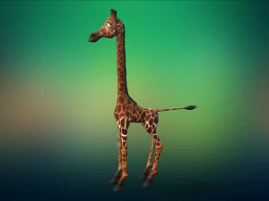 cartoon animal giraffe 3D Model
