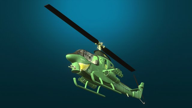 helicopter Model 3D .c4d .max .obj .3ds .fbx .stl .blend 