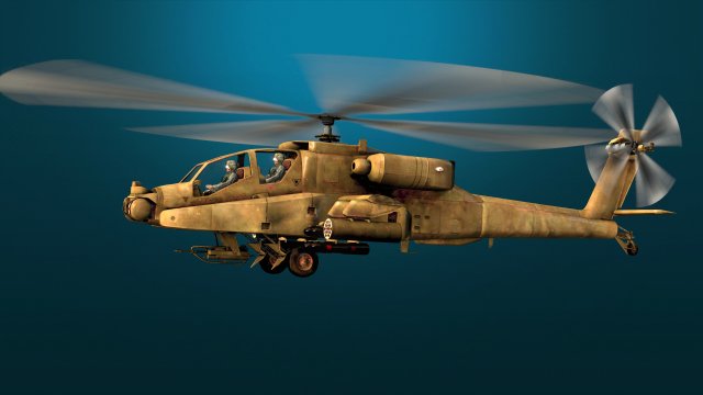 apache helicopter 3D Model .c4d .max .obj .3ds .fbx .stl .blend 