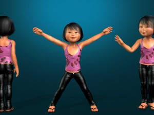 cartoon stylized-kid-teen-baby--rigged 3D मॉडल