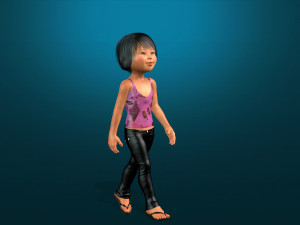 cartoon stylized-kid-teen-baby--rigged 3D मॉडल