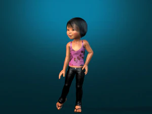 cartoon stylized-kid-teen-baby--rigged 3D Model