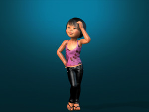 cartoon stylized-kid-teen-baby--rigged 3D मॉडल