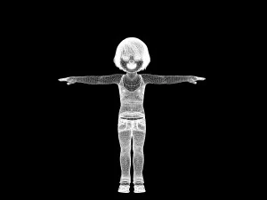 cartoon stylized-kid-teen-baby--rigged 3D Model