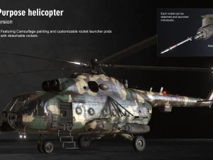 military helicopter 3D Model