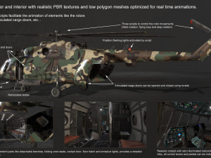 military helicopter 3D 模型