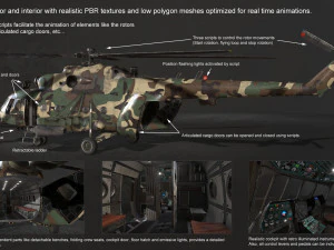 military helicopter 3D Model