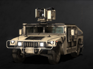 military humvee sand tank 3D Model