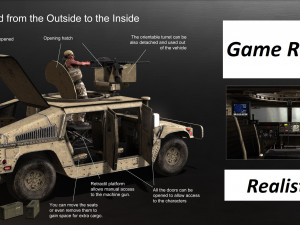 military humvee sand tank Modèle 3D