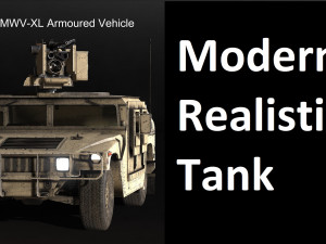 military humvee sand tank Modèle 3D