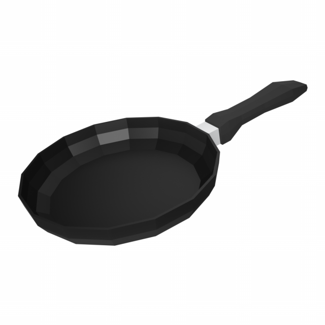 small frying pan 3D Model .c4d .max .obj .3ds .fbx .stl .blend 