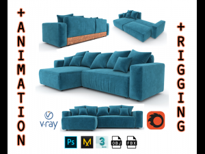 soft corner zt30 rigging and animation 3D Model
