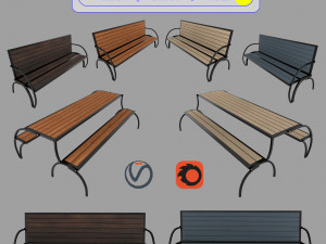 convertible bench and table with rigging and animation Modelo 3D