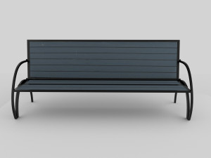 convertible bench and table with rigging and animation 3D Модель