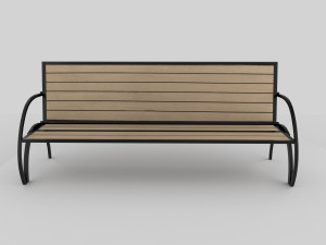 convertible bench and table with rigging and animation 3D Модель