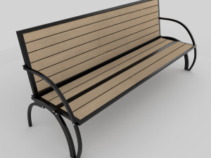 convertible bench and table with rigging and animation 3D Модель