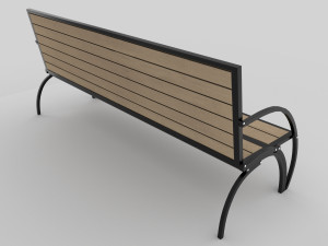 convertible bench and table with rigging and animation 3D Модель
