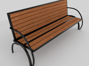 convertible bench and table with rigging and animation 3D Модель