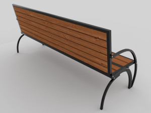 convertible bench and table with rigging and animation 3D Модель