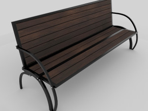 convertible bench and table with rigging and animation 3D Модель