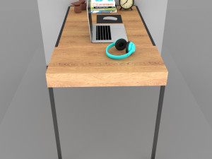 wall mounted convertible shelf and table rigging and animation 3D Model