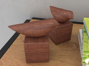 wall mounted convertible shelf and table rigging and animation 3D Model