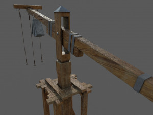 medieval old crane 3D-Modell