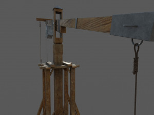 medieval old crane Modello 3D