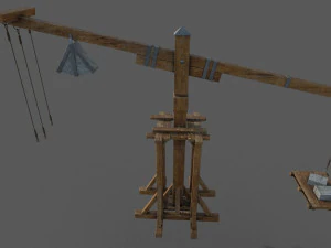 vecchia gru medievale Modello 3D