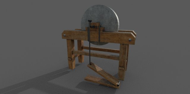 grindstone low-poly 3D मॉडल .c4d .max .obj .3ds .fbx .stl .blend 