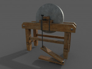 grindstone low-poly 3D-Modell