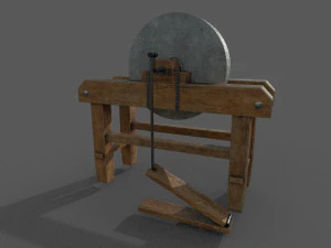 точильный камень низкополигональная 3D Модель