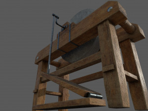 grindstone low-poly 3D मॉडल