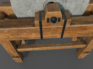 grindstone low-poly 3D मॉडल