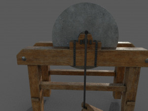 grindstone low-poly 3D मॉडल