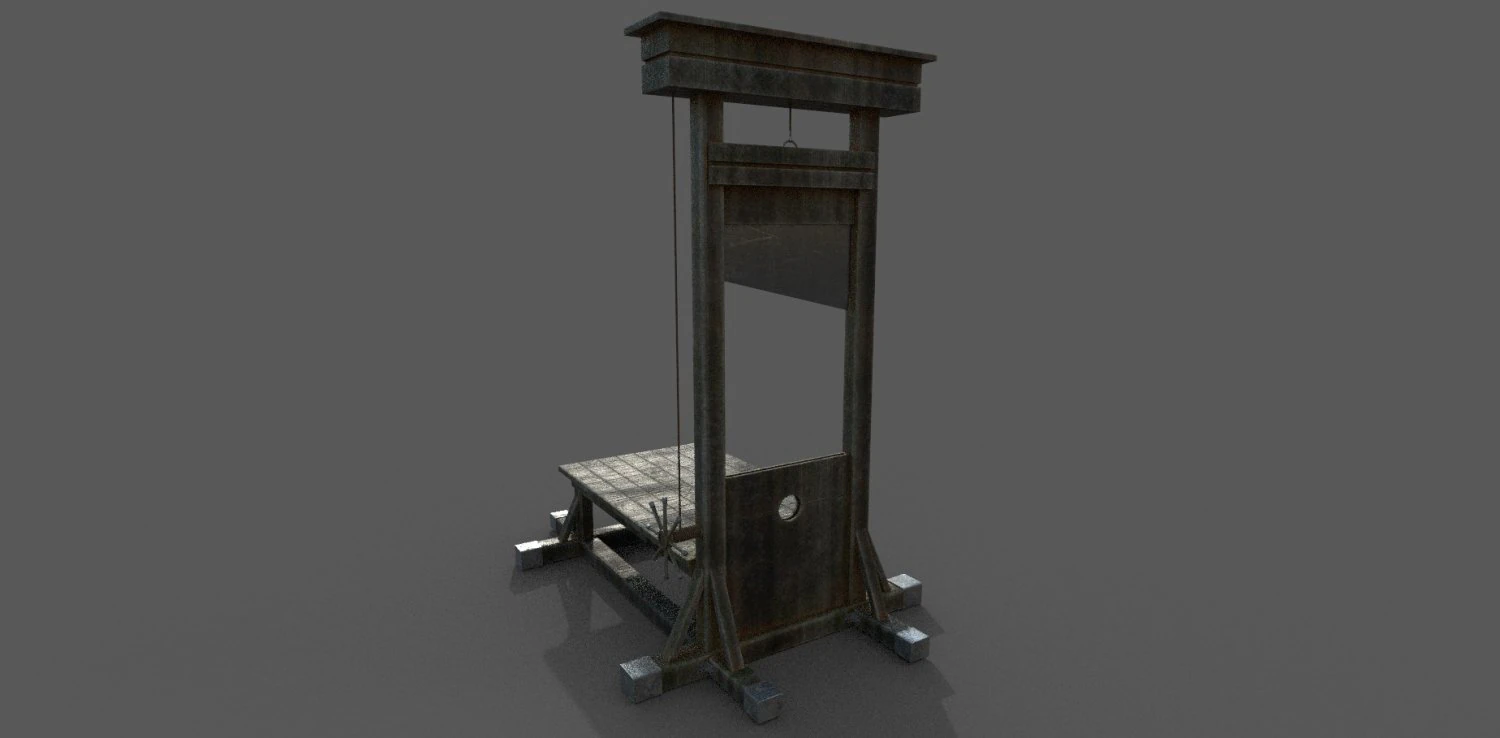 guillotine 3D Model .c4d .max .obj .3ds .fbx .stl .blend 