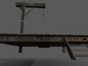 gallows low-poly Model 3D