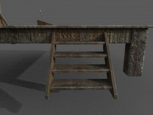 gallows low-poly Model 3D