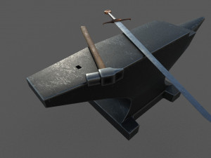 medieval craftsman tools low-poly 3D Модель
