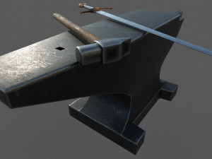 medieval craftsman tools low-poly 3D Модель