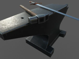 medieval craftsman tools low-poly 3D Model