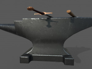 medieval craftsman tools low-poly 3D Модель